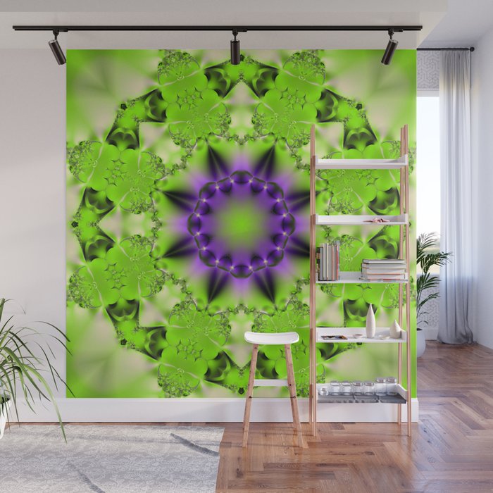 Pattern Abstract Background Art Green Wall Mural By Etnousta
