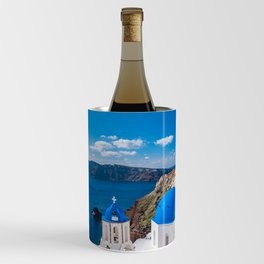 Oia, Greece, Cobalt Blue Sea, Summer Day Wine Chiller