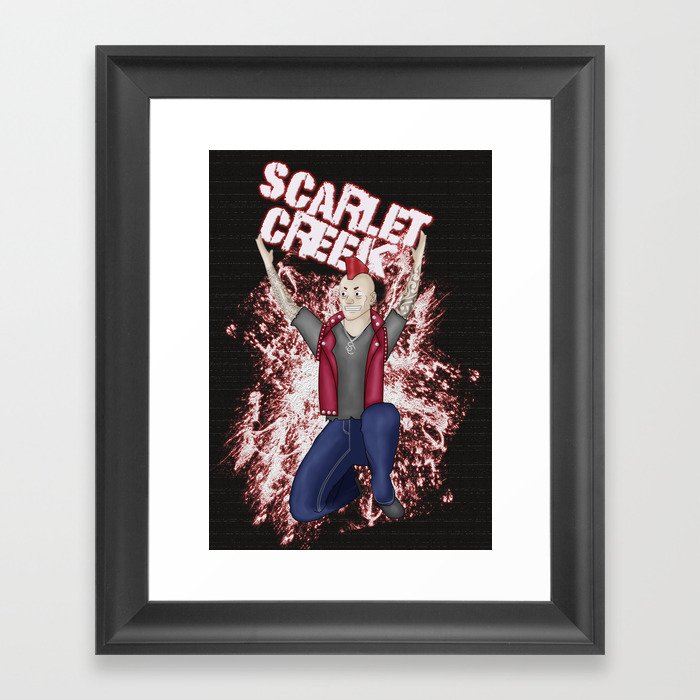 Scarlet Creek Punk Rock Kids Band T-Shirt Framed Art Print