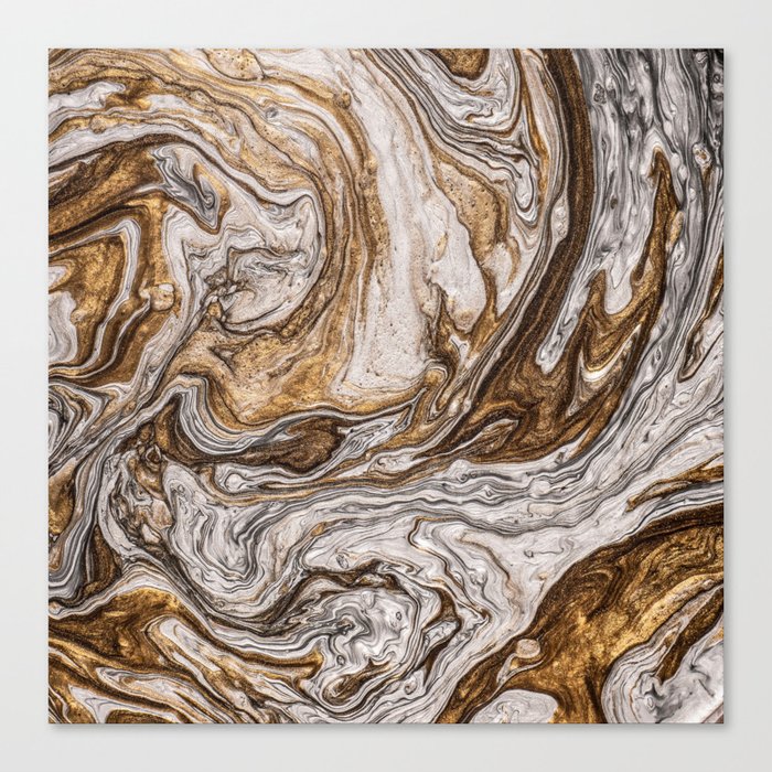Metallic Marble Texture 01 Canvas Print