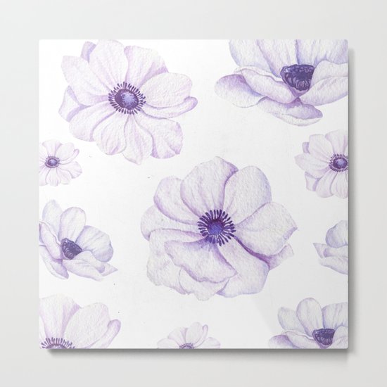 Anemones 2 White #society6 #buyart Metal Print