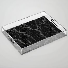 Cracked Space Lava - Glitter Black Acrylic Tray