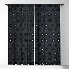 Black Velvet and Diamond Quilted Pattern Blackout Curtain