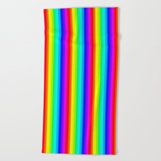 Rainbow Line #society6 Beach Towel
