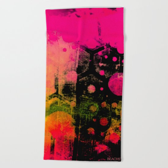 In a Pink and Black Mood Beach Towel