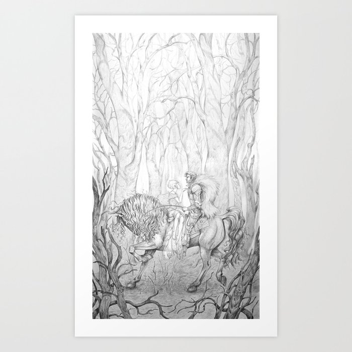The Dark Forest - La Forêt de L'Obscure Art Print