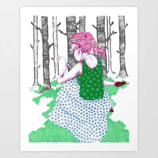 No Jardim Art Print