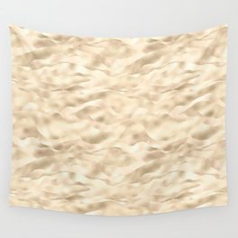 Glam Soft Gold Metallic Waves Texture Wall Tapestry