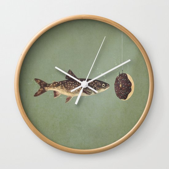 Irresistible Bait Wall Clock