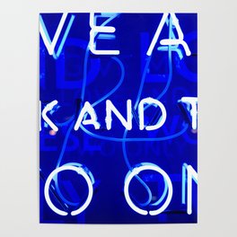 Blue Neon  Poster
