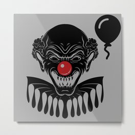 Not so nice clown Metal Print | Sinisterclown, Circus, Black, Clown, Nightmares, Smilingclown, Evilgrin, Red, Evilclown, Balloons 