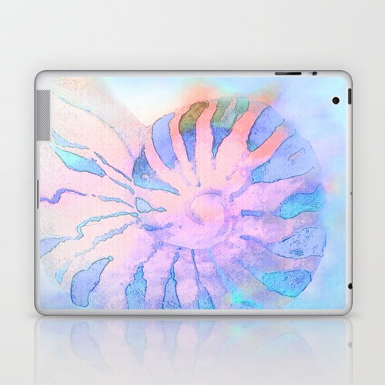 NAUTILUS CONCH SEA SHELL IMPRESSION Laptop & iPad Skin