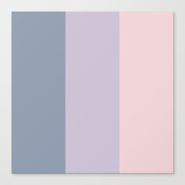  Vertical lines: Pastel Rose colors pattern palette Canvas Print