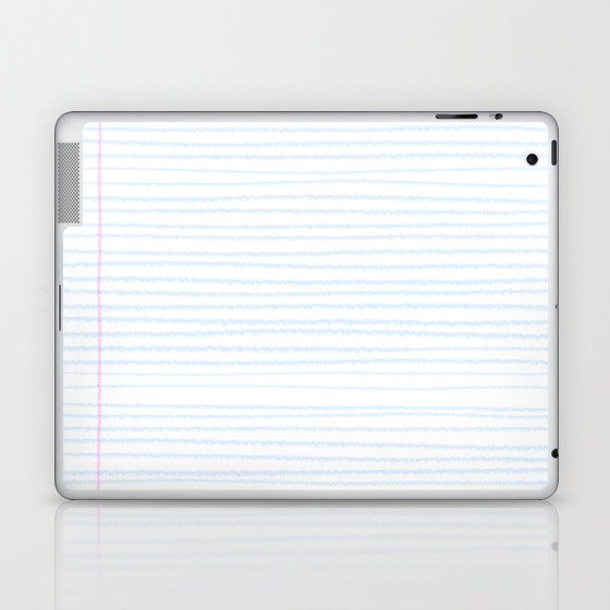 Fun Geeky Writers Gift: College Ruled Rules Pattern Laptop & iPad Skin