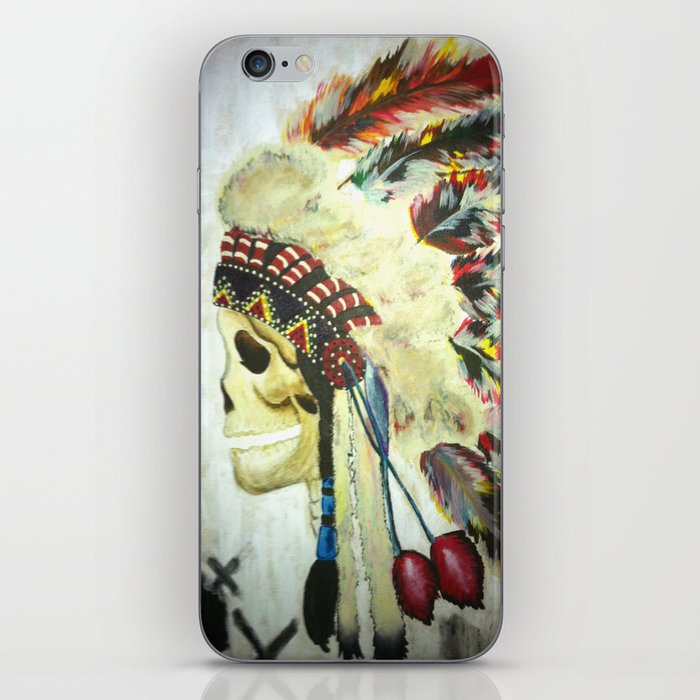 INDIAN WITH HEAD DRESS iPhone Skin