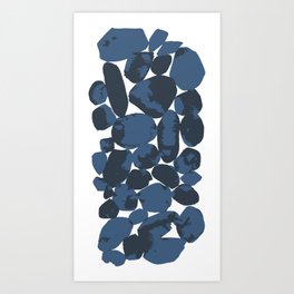 Stones Blue 1 Art Print