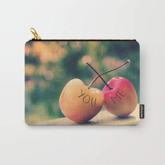 You & Me (Rainier Cherries with Green Bokeh Background) Carry-All Pouch