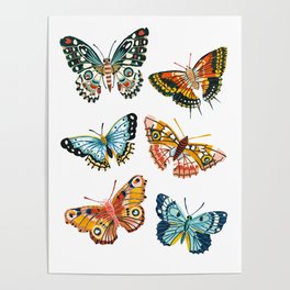 Woodland Butterfly Print Poster