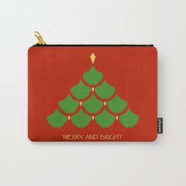 Merry and Bright Ginkgo Christmas Tree Carry-All Pouch