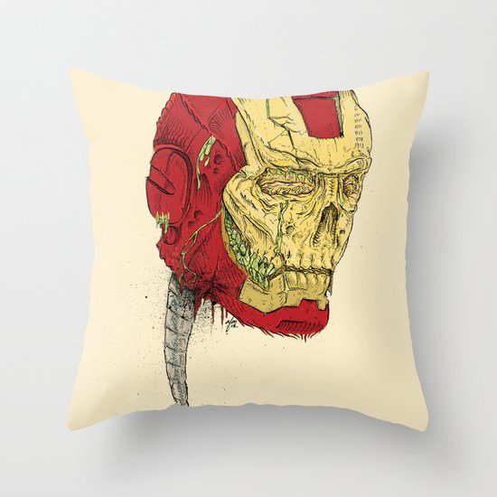 The Death of Iron Man Throw Pillow