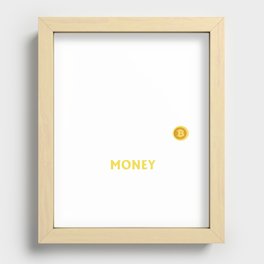 The Evolution of Money Bitcoin Currency War World Recessed Framed Print