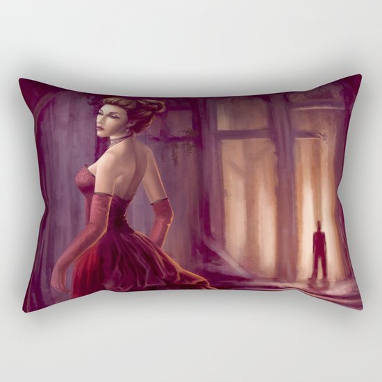 Don't Look Back - fantasy art Rectangular Pillow