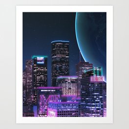 The Space City | In Space Art Print