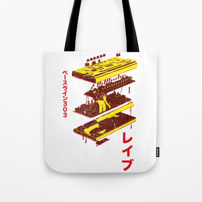 Acid Synth - Analog Japanese Synthesizer 303 design Tote Bag