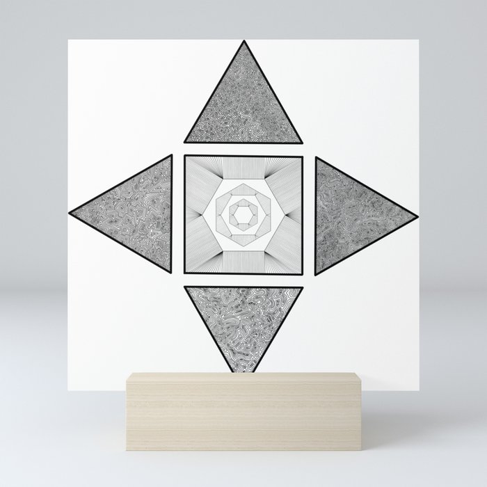 Quad Contours Mini Art Print