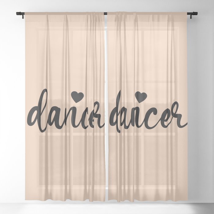 dancer ballerina Sheer Curtain