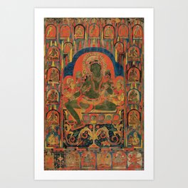 Hindu Krishna Tapestry Art Print