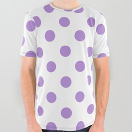 Polka Dots (Lavender & White Pattern) All Over Graphic Tee