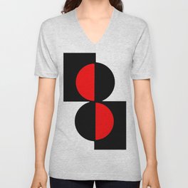 Circle and abstraction 65b V Neck T Shirt