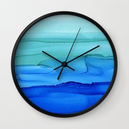 Alcohol Ink Seascape Wall Clock