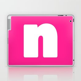 n (White & Dark Pink Letter) Laptop Skin
