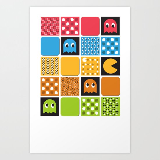 pac mania Art Print