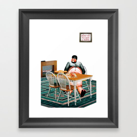 Habits / Junk Food Framed Art Print