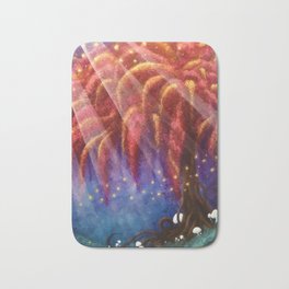 Firefly Tree Bath Mat | Glowing, Lightningbugs, Enchanted, Fairylights, Fairytale, Twilight, Acrylic, Fireflies, Tree, Magical 