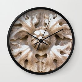 carved stone Wall Clock