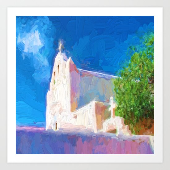 Adobe Church Art Print