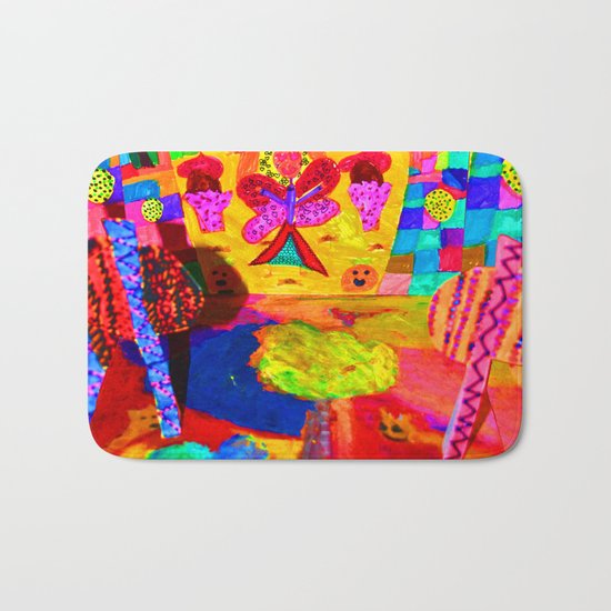 Colorful Feast | Kids Painting Bath Mat