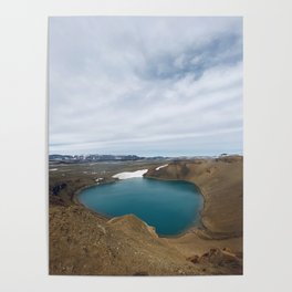 Icelandic Krafla Volcano Caldera Poster