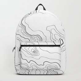 Topography map Backpack | Mountains, Travel, Decorative, Trip, Drawing, Map, Graphicdesign, Minimalistic, Digital, Peak 