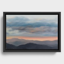 Sunset on the Blue Ridge Parkway Framed Canvas