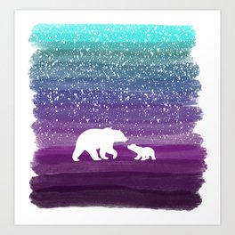 Bears from the Purple Dream Art Print