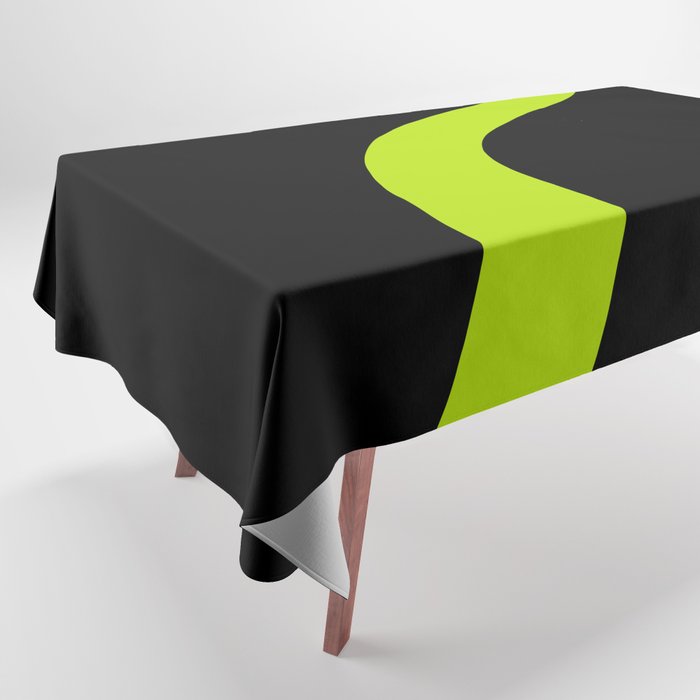 Simple Waves 3 - Lime Green Tablecloth
