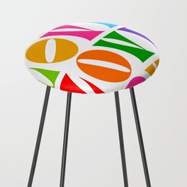 Rainbow LOVE - Groovy Repeat! Counter Stool