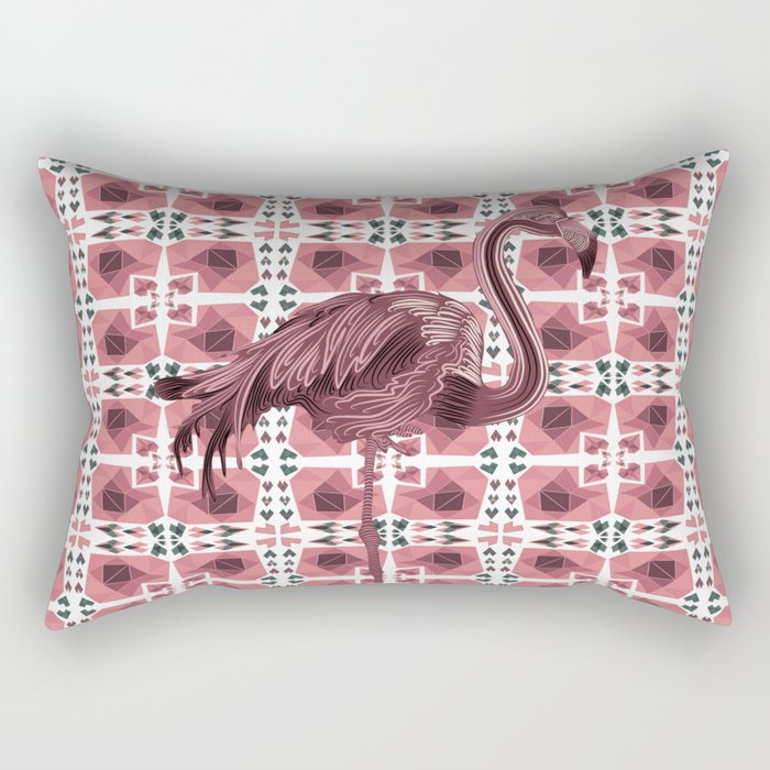 Modern Flamingo Rectangular Pillow
