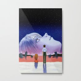 Evangelion Metal Print | Kanji Chiffon, Llustration, Painting, Shinjigeek, Robot, Anime, Black And White, Evangelion, Toonami, Neon 
