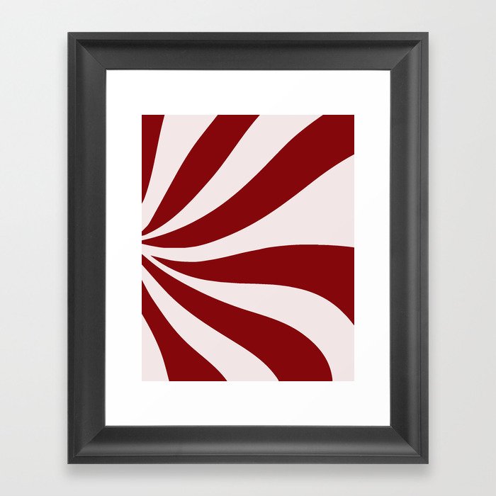 Peppermint Candy Flow Framed Art Print